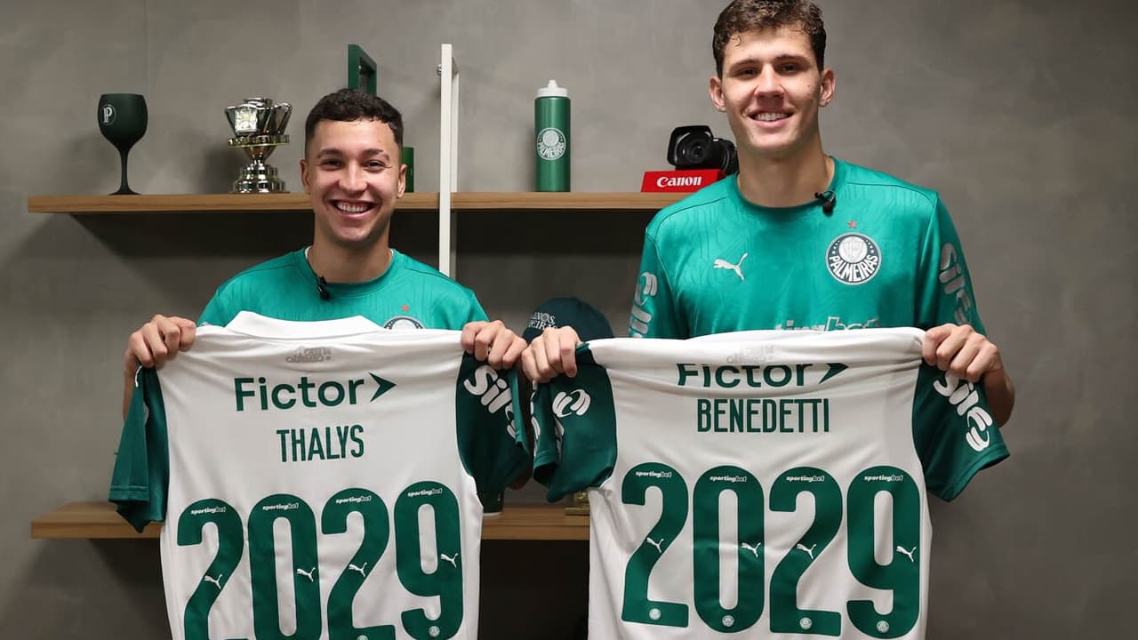 Palmeiras estende vínculo de jovens talentos da base até 2029.