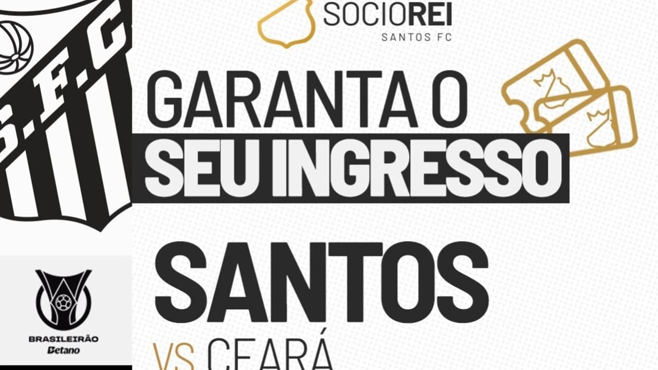 Santos inicia venda de ingressos para duelo contra o Ceará; confira os valores