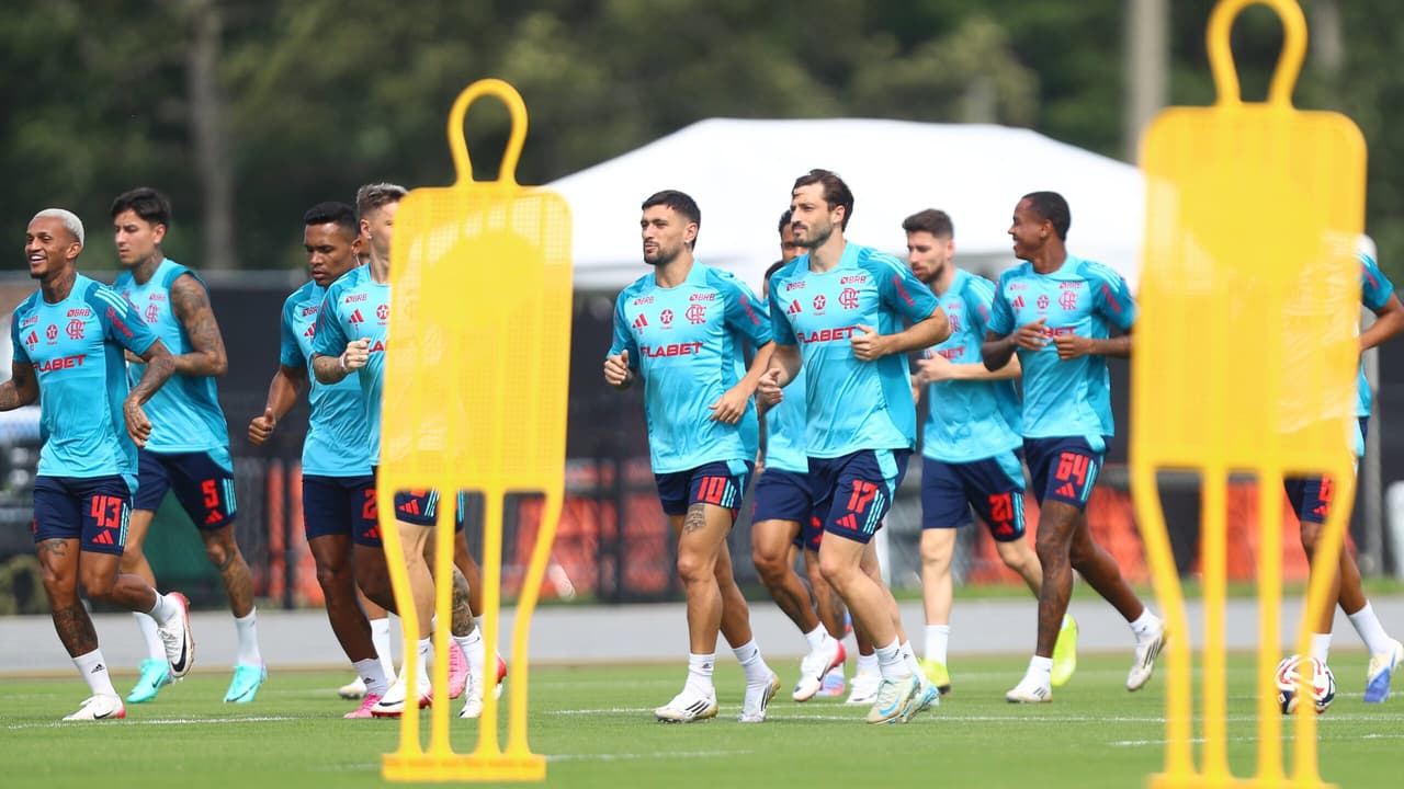 Treino do Flamengo nos EUA antes de enfrentar o Los Angeles FC.