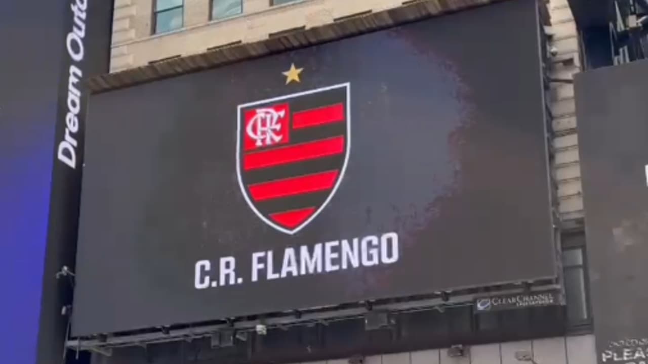 Mundial: Flamengo homenageia torcida em vídeo na Times Square
