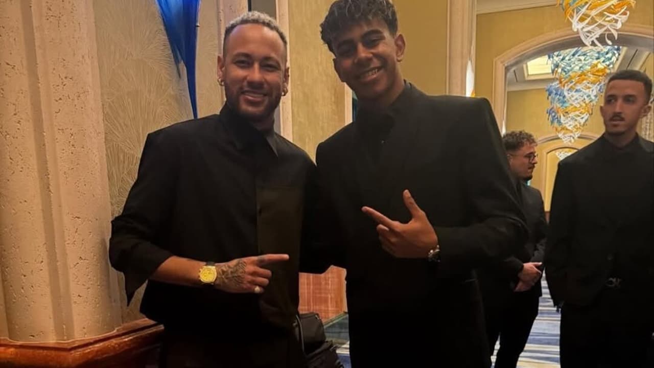 Story de Neymar com Lamine Yamal para a web: 'Que dupla!'