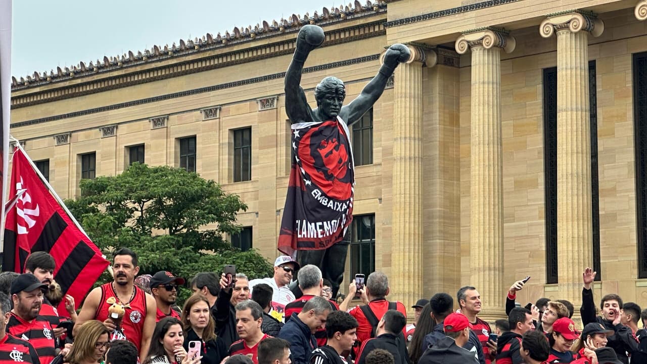 Flamengo marca presença com torcida gigante em destaque no Jornal da Filadélfia