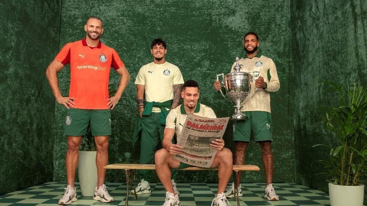 Evento de torcedores do Palmeiras na loja da Puma em Nova York.