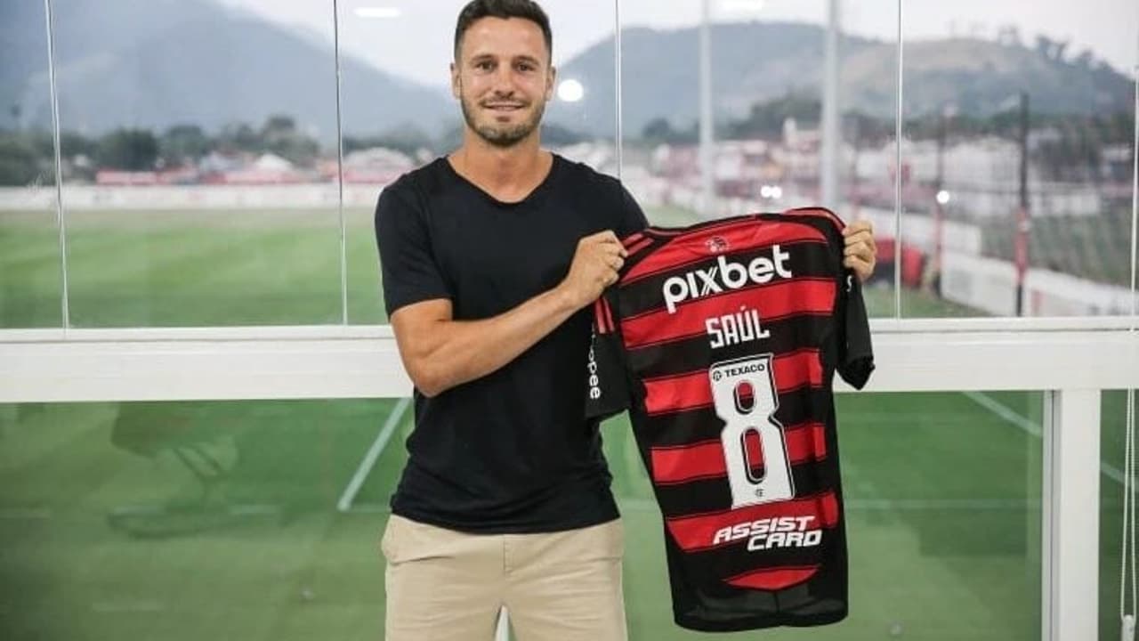 Transmissão ao vivo: Saúl Ñíguez se apresenta no Flamengo para torcida rubro-negra