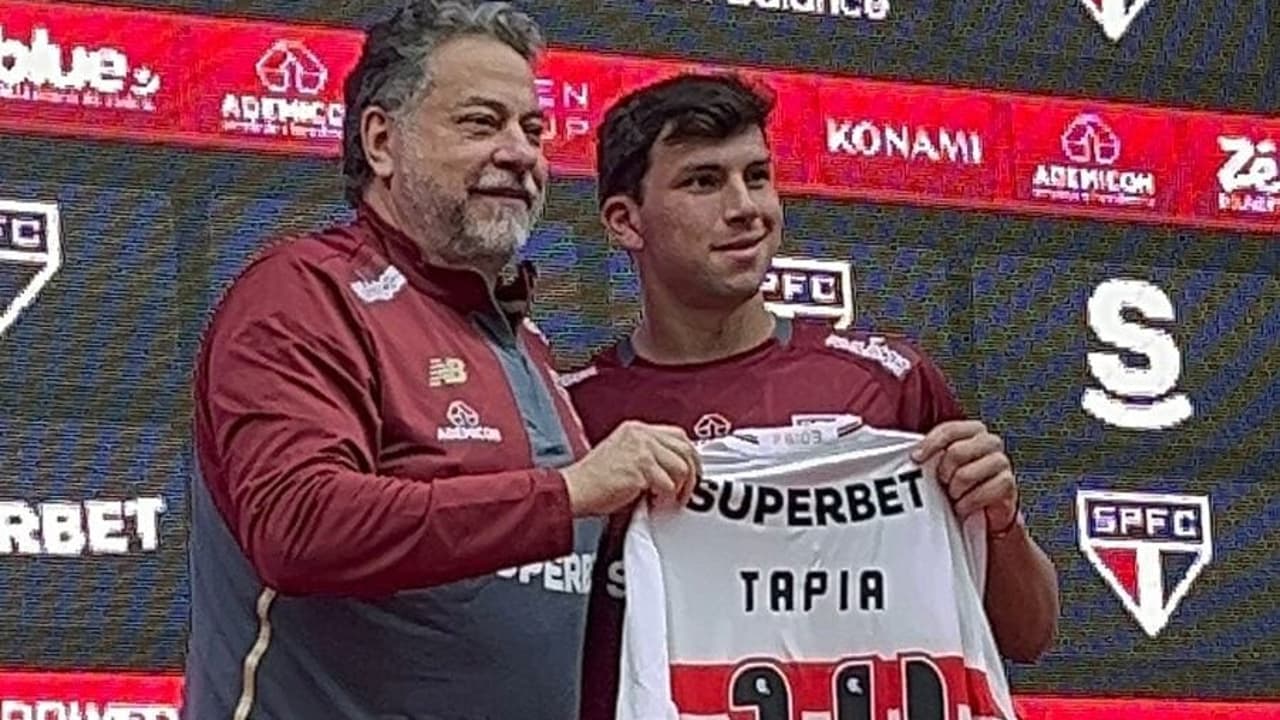Gonzalo Tapia é apresentado pelo São Paulo e explica suas características