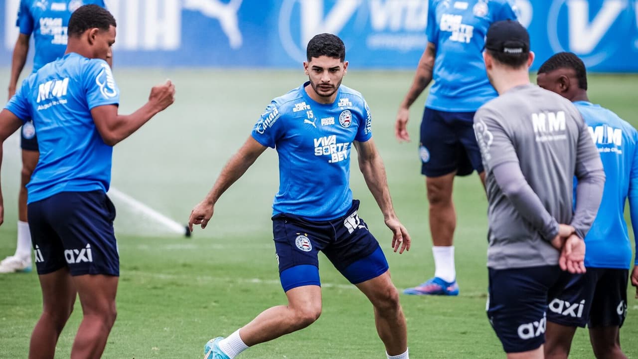 Escalação, dúvidas e desfalques do Bahia na partida contra o Palmeiras