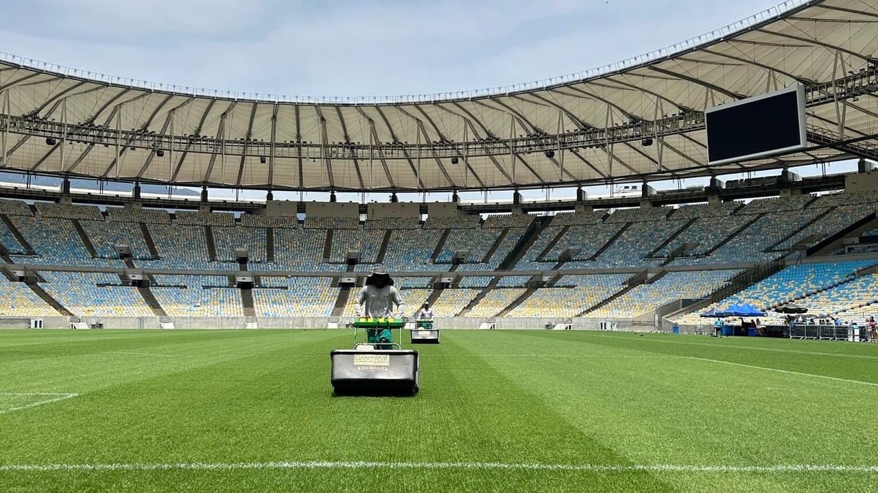 Gramado do Maracanã recebe manutenção antes de sequência de jogos