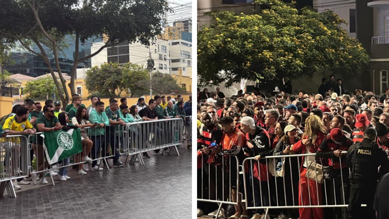 Torcedores de Palmeiras e Flamengo enfrentam caos no trânsito e ameaças de furtos em Lima