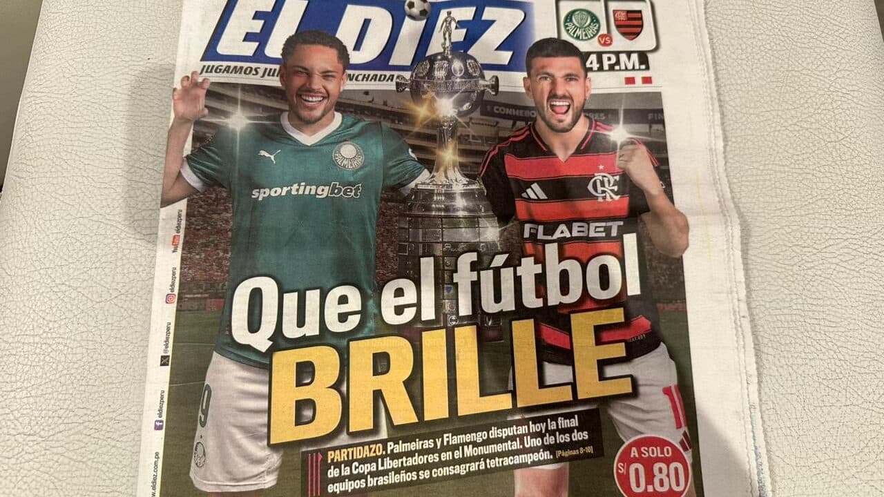 Libertadores em foco: Jornal peruano elogia espetáculo entre Palmeiras e Flamengo na final