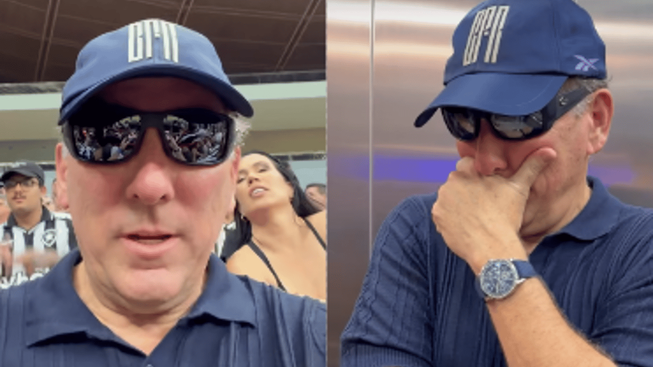 John Textor invade arquibancada do Botafogo disfarçado e declara amor eterno pelo Glorioso — Futebol