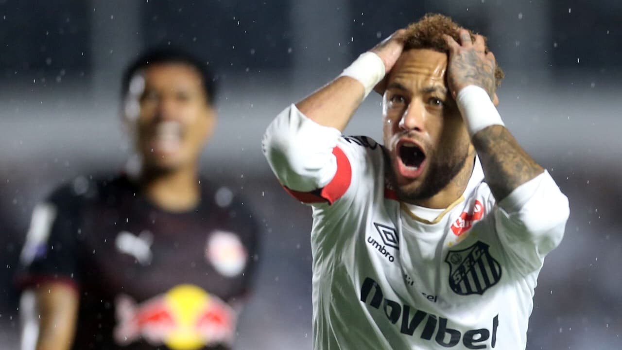 Neymar desencanta e coloca Santos na frente do Bragantino na Vila Belmiro — Futebol
