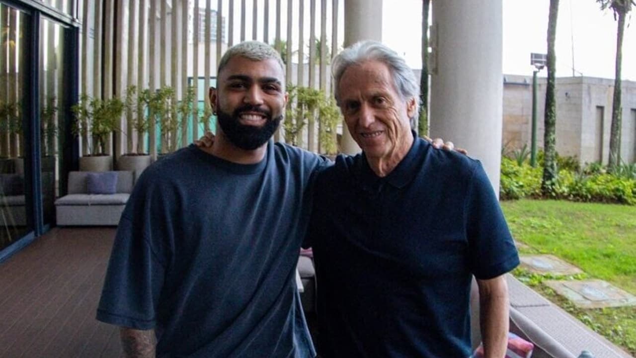 Gabigol e Jorge Jesus se reencontram no Rio durante período de férias — Futebol