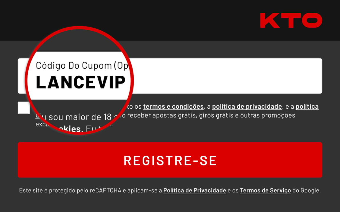 KTO bônus: Aposta sem risco até R$200 com LANCEVIP