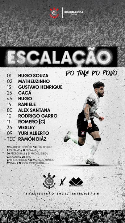 Ramón Diaz apresenta estreia de Hugo Souza e Alex Santana no Corinthians