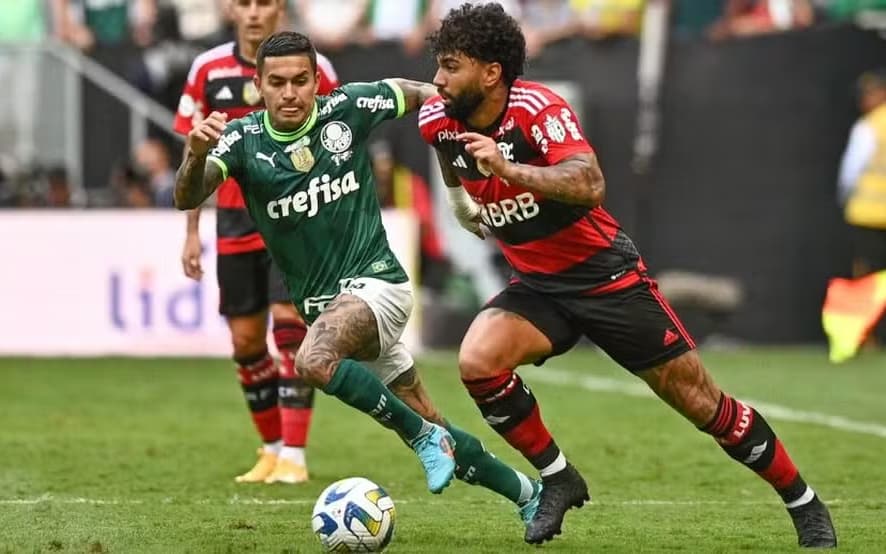 Troca de Dudu e Gabigol entre Palmeiras e Flamengo divide opiniões dos torcedores.