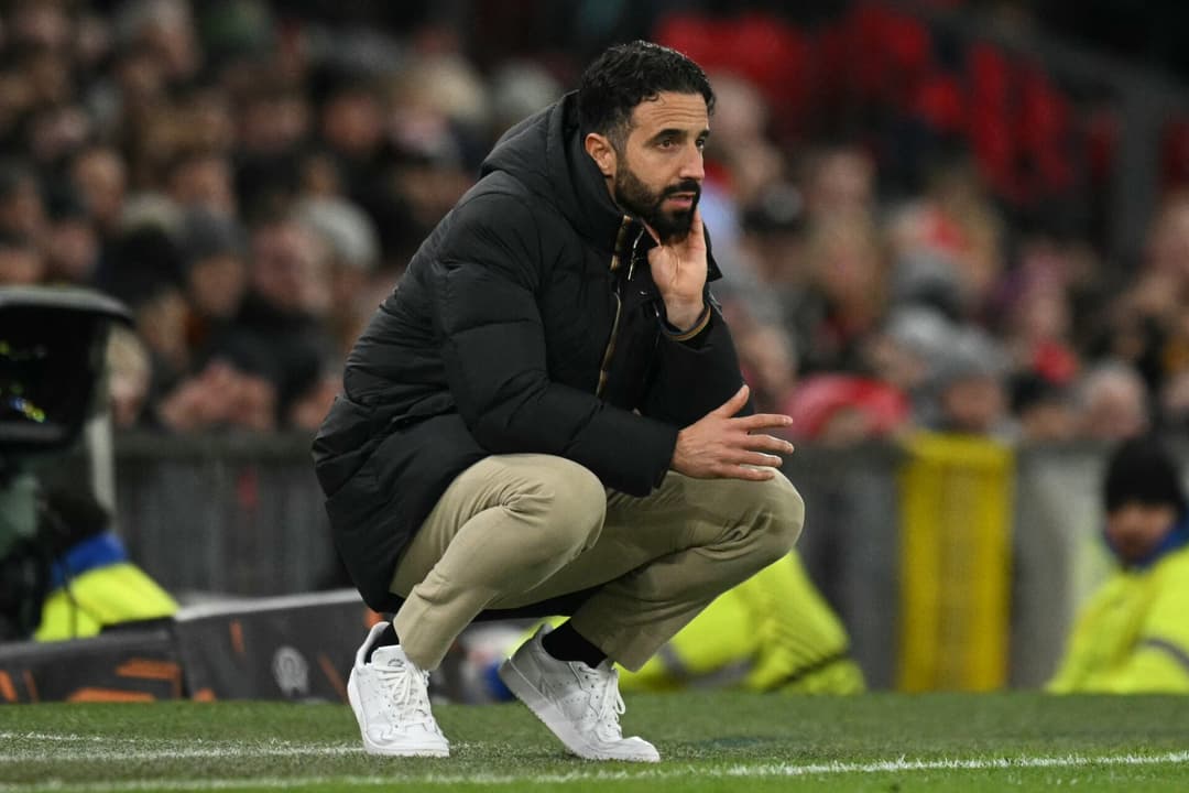 Rúben Amorim, treinador do Manchester United (Foto: Oli Scarff/AFP)