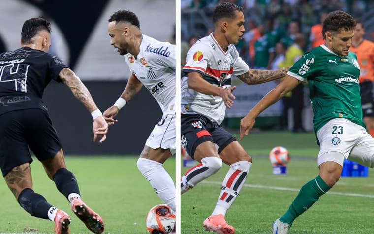 Semifinais Paulista Palmeiras São Paulo, Santos 