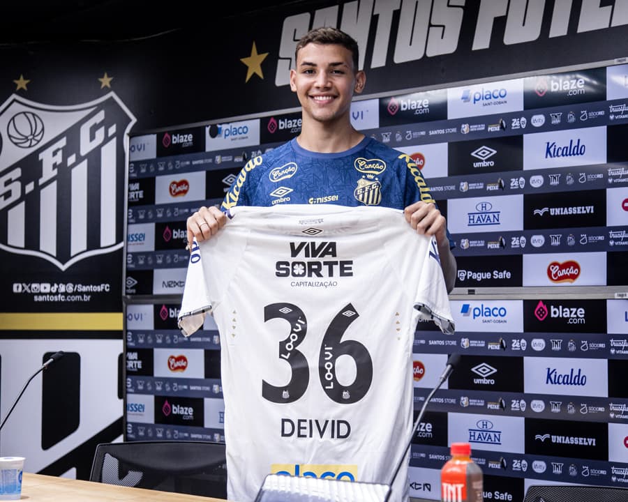 Deivid Washington foi anunciado recentemente por empréstimo ao Santos. (Foto: Fotos: Raul Baretta/ Santos FC.)