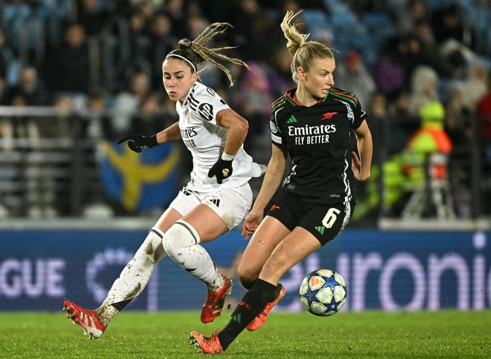 Jogos de hoje: Arsenal e Real Madrid decidem uma das primeiras vagas para as semifinais da Champions League Feminina nesta quarta-feira (Foto: JAVIER SORIANO / AFP)