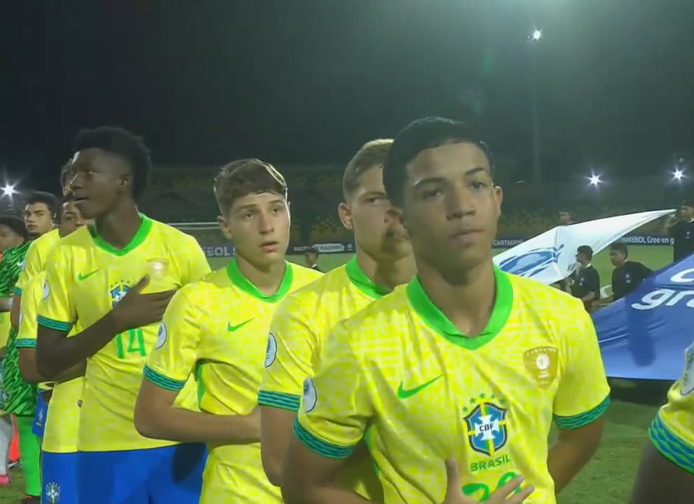 Brasil x Uruguai, pelo Sul-Americano Sub-17 (reprodução TV)
