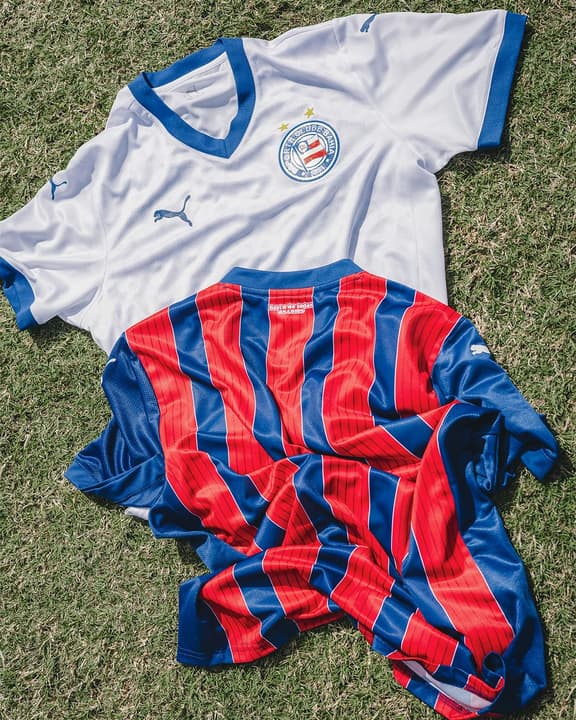 Novos uniformes do Bahia em detalhes Foto: Divulgação/EC Bahia
