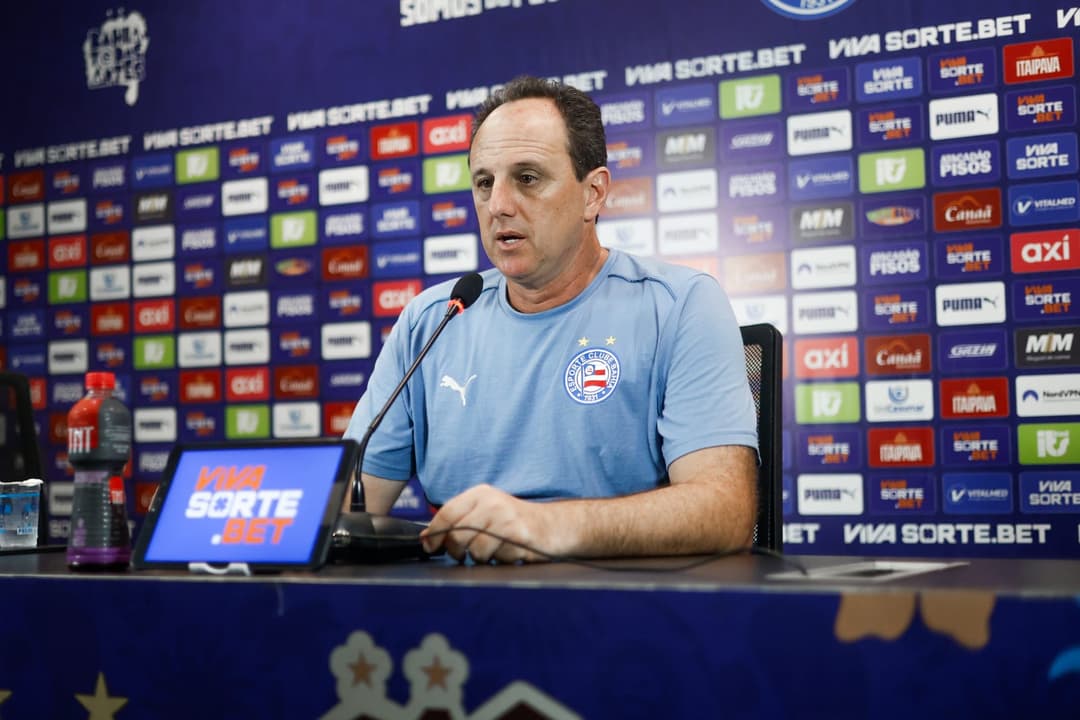 Rogério Ceni durante entrevista coletiva após jogo contra o Corinthians Foto: Rafael Rodrigues/ EC Bahia