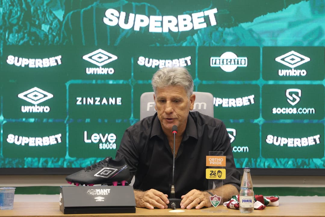 Renato Gaúcho em entrevista coletiva (Foto: Divulgação/Fluminense)