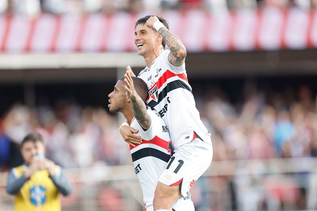 André Silva e Ferreirinha (Foto: Paulo Pinto / São Paulo FC)