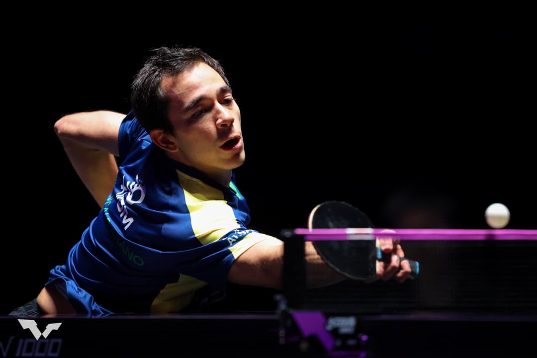 Hugo Calderano chegou às quartas de final em Incheon