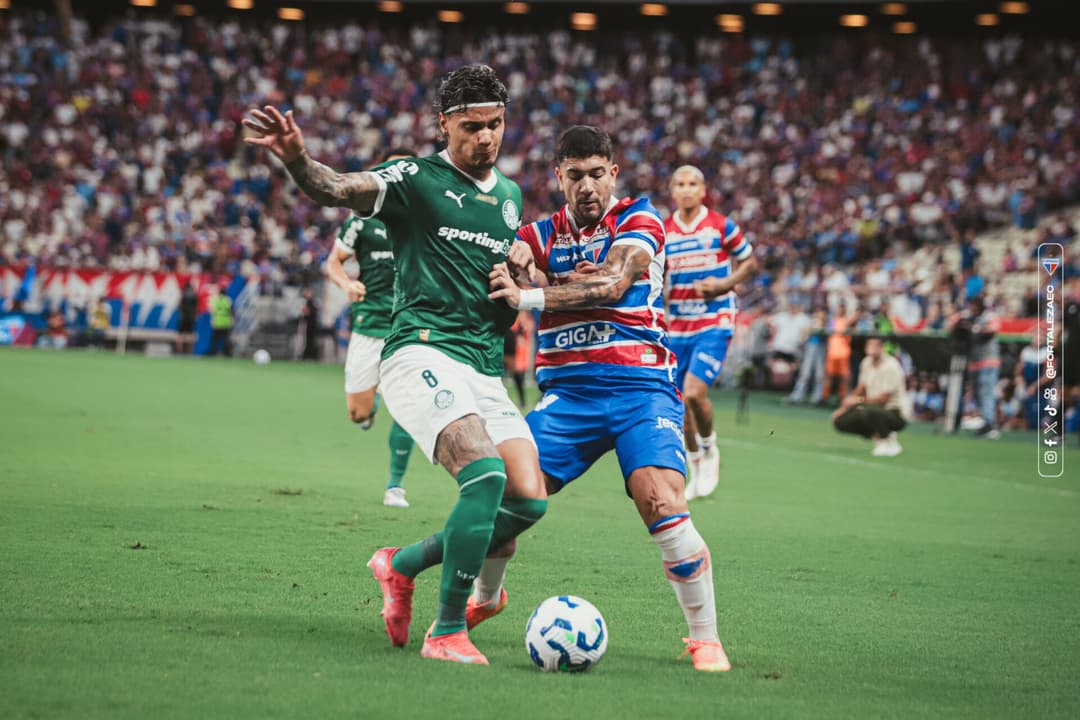 Partida entre Fortaleza e Palmeiras, pelo Brasileirão 2025 (Foto: Mateus Lotif/Fortaleza EC)