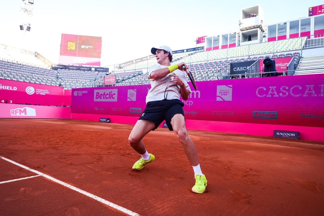João Fonseca em treino em Estoril