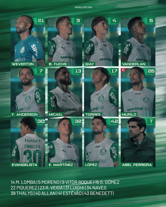 Palmeiras escalação Sport