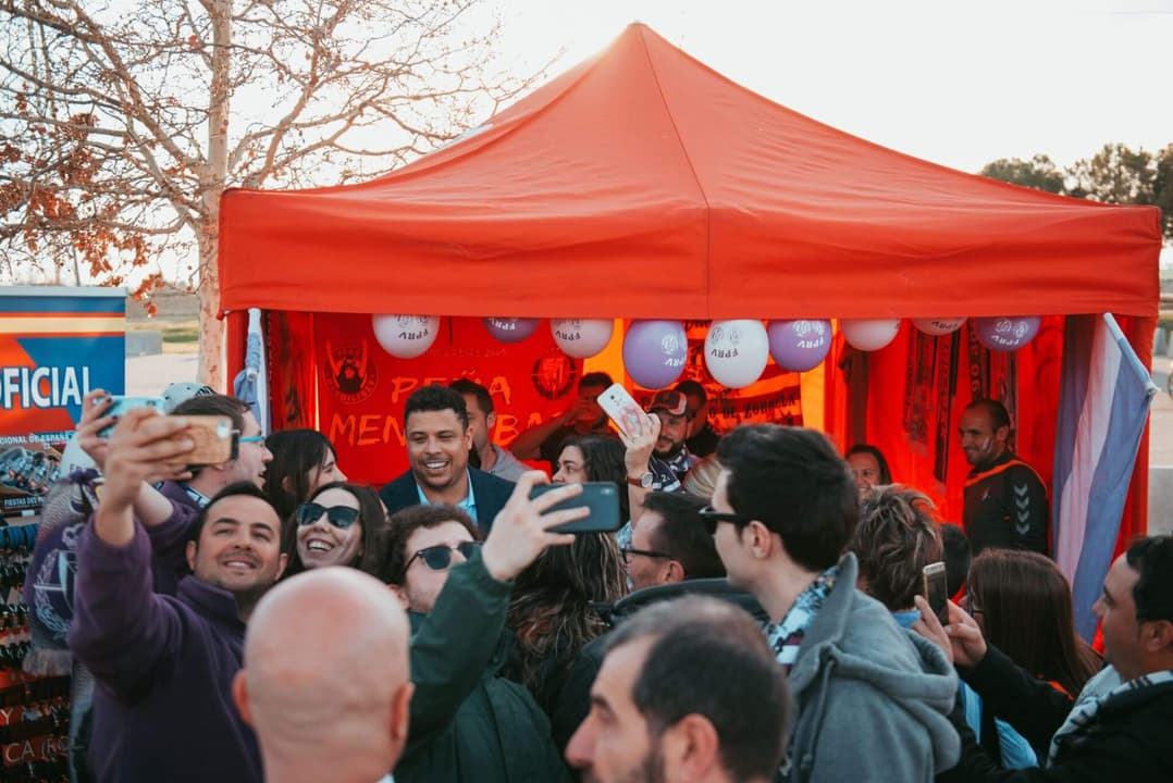 Ronaldo durante evento do Valladolid 