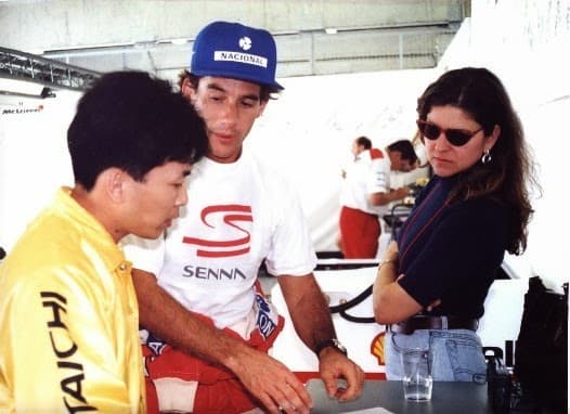 Ayrton Senna e a assessora Betise Assumpção (Foto: Reprodução/Blog Betise Assumpção
