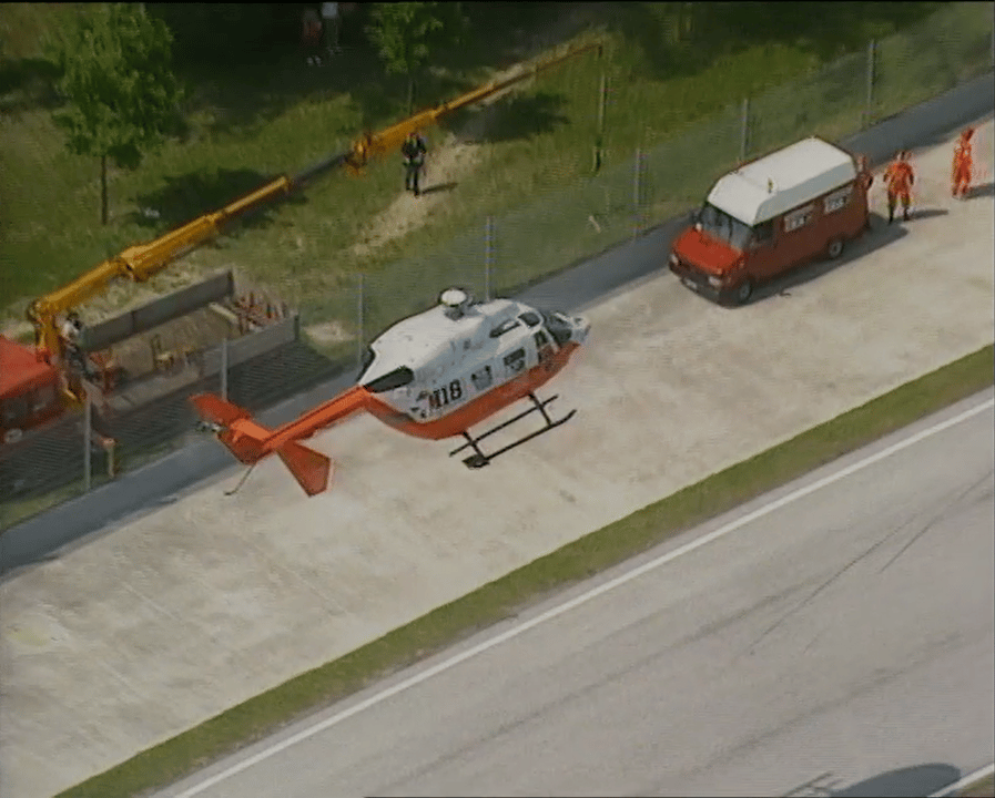 senna imola 1994 batida helicoptero