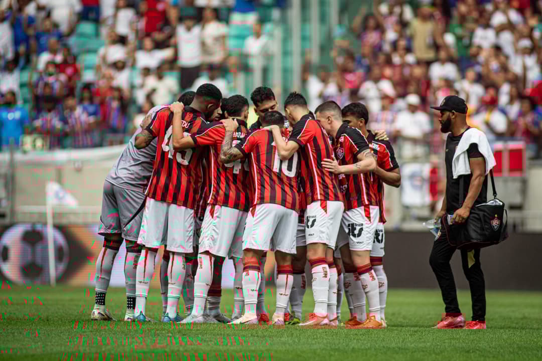 Jogadores do Vitória reunidos na Arena Fonte Nova Foto: Victor Ferreira / EC Vitória