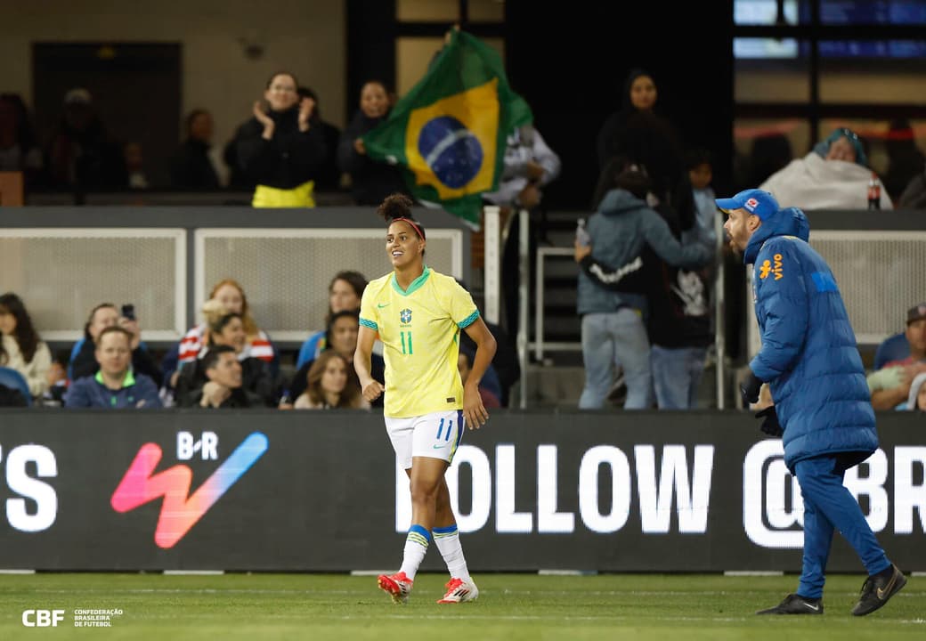 Amistoso entre Estados Unidos x Brasil no PayPal Park, na cidade de San Jose, nessa terça-feira 08.04. Foto: @RAFAELRIBEIRORIO /CBF
