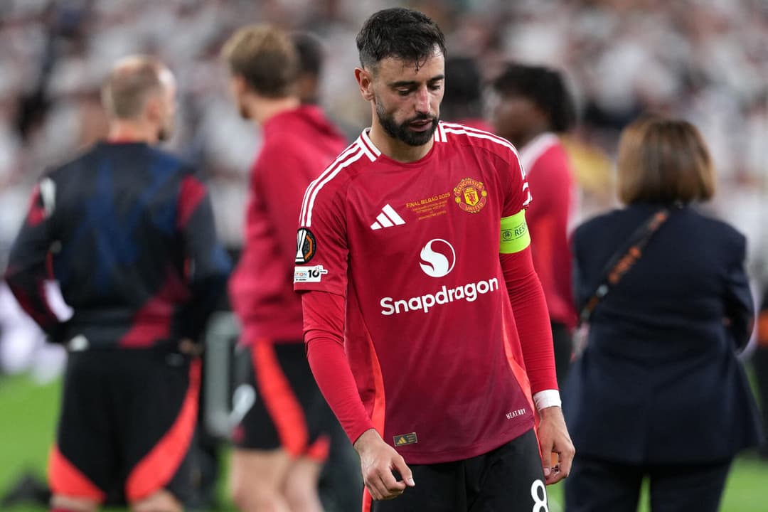 Bruno Fernandes foi o artilheiro do Manchester United na Europa League (Foto: Cesar Manso/AFP)