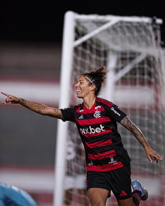 Cristiane marcou o primeiro gol do Flamengo diante do Fluminense. (Foto: Flamengo/Divulgação)