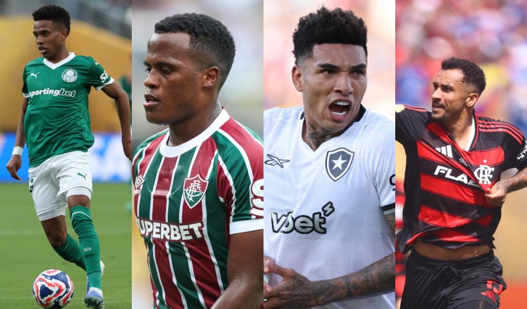 Palmeiras, Fluminense, Botafogo e Flamengo (Fotos: Cesar Greco/Marcelo Gonçalves/Vitor Silva/Gilvan de Souza)