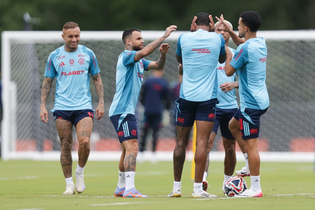 Flamengo treino EUA Michael Everton Cebolinha