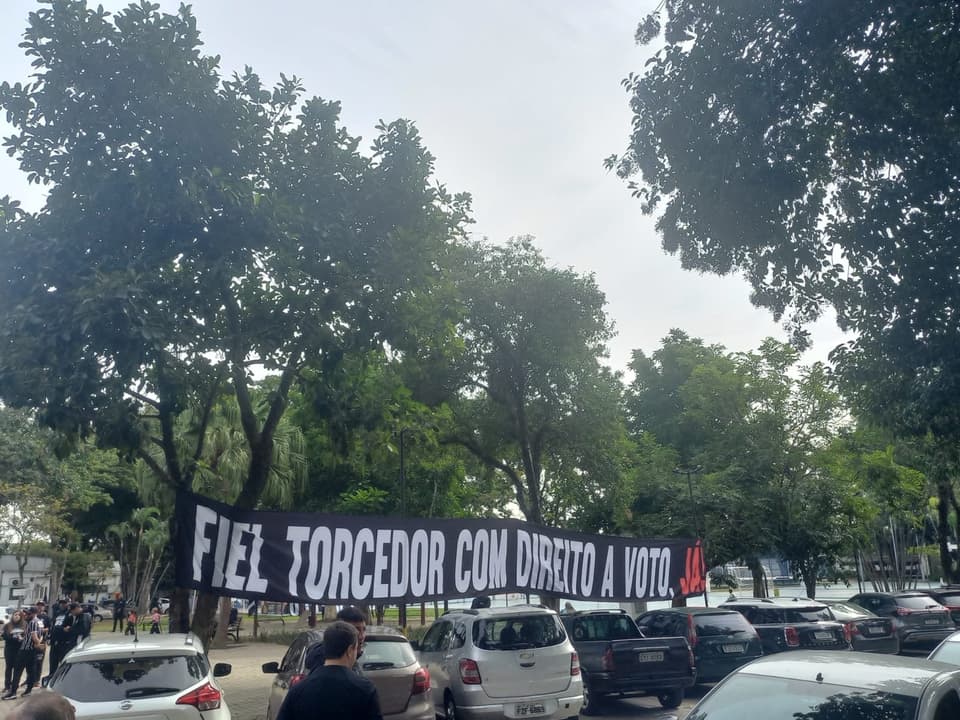 Protesto da torcida do Corinthians