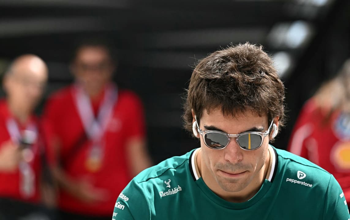 Aston Martin's Canadian driver Lance Stroll arrives ahead of a practice session for the Formula One Grand Prix at the Circuit de Monaco on May 24, 2025. (Photo by Gabriel BOUYS / AFP)