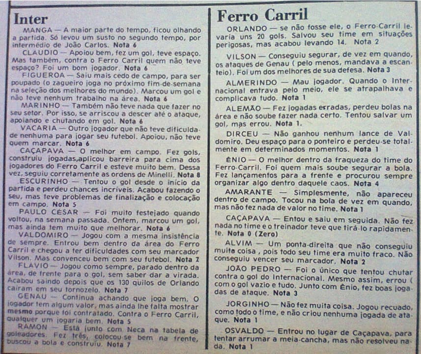Reprodução jornal Zero Hora maio de 1976