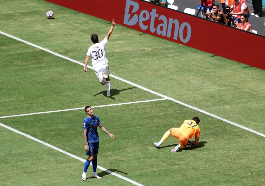 Gonzalo García comemora gol marcado pelo Real Madrid no Mundial