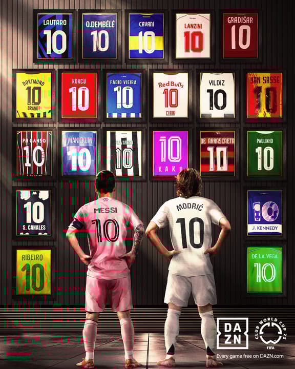 Arte com camisas 10 do Mundial de Clubes da Fifa