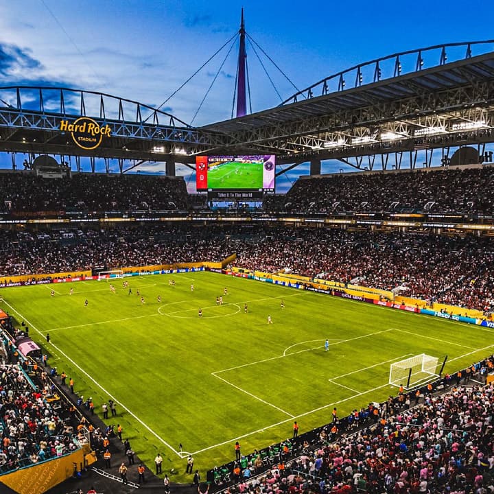 Jogo entre Inter Miami e Al-Ahly no Mundial de Clubes