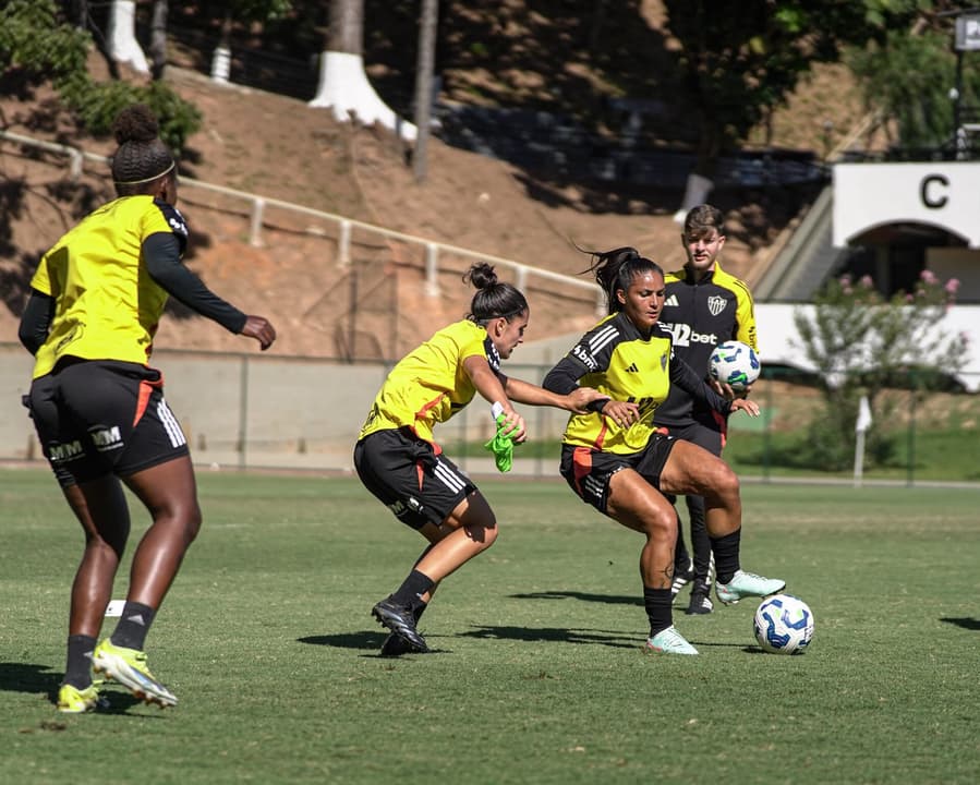 Preparação do Atlético-MG para enfrentar o Vitória. (Foto: Pedro Click / Atlético)