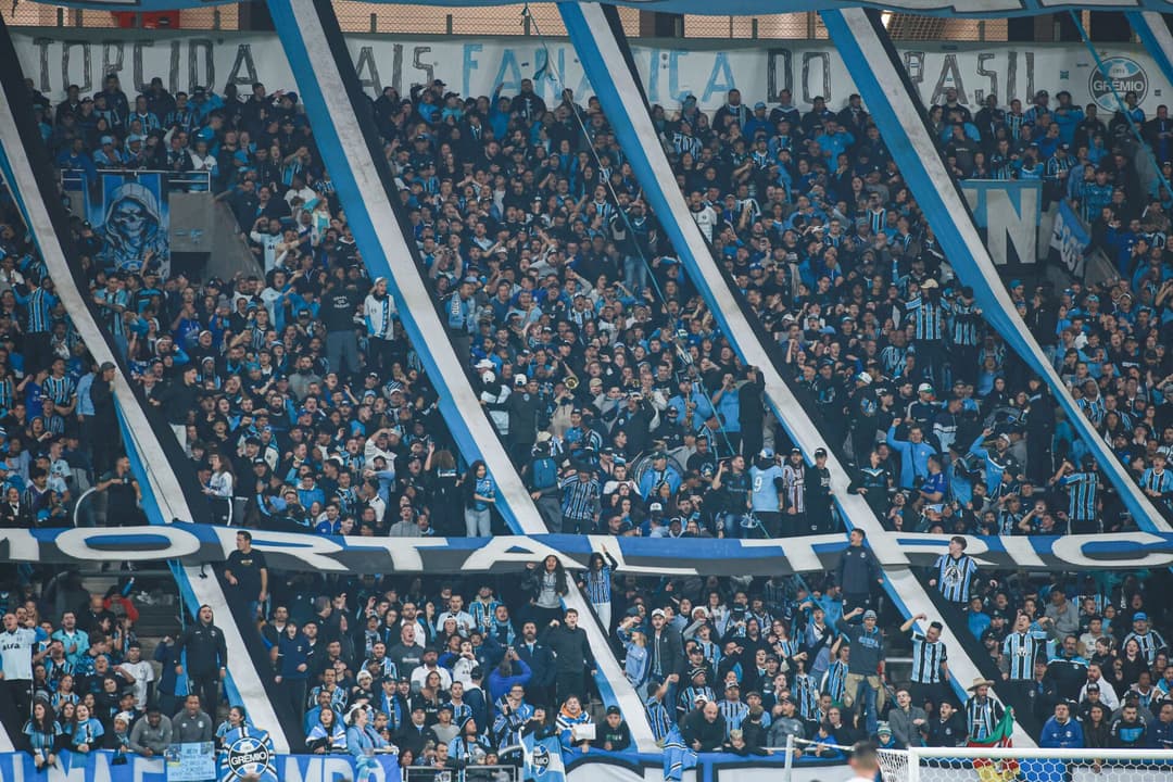 Geral na Arena do Grêmio. (Foto: Maxi Franzoi/AGIF)