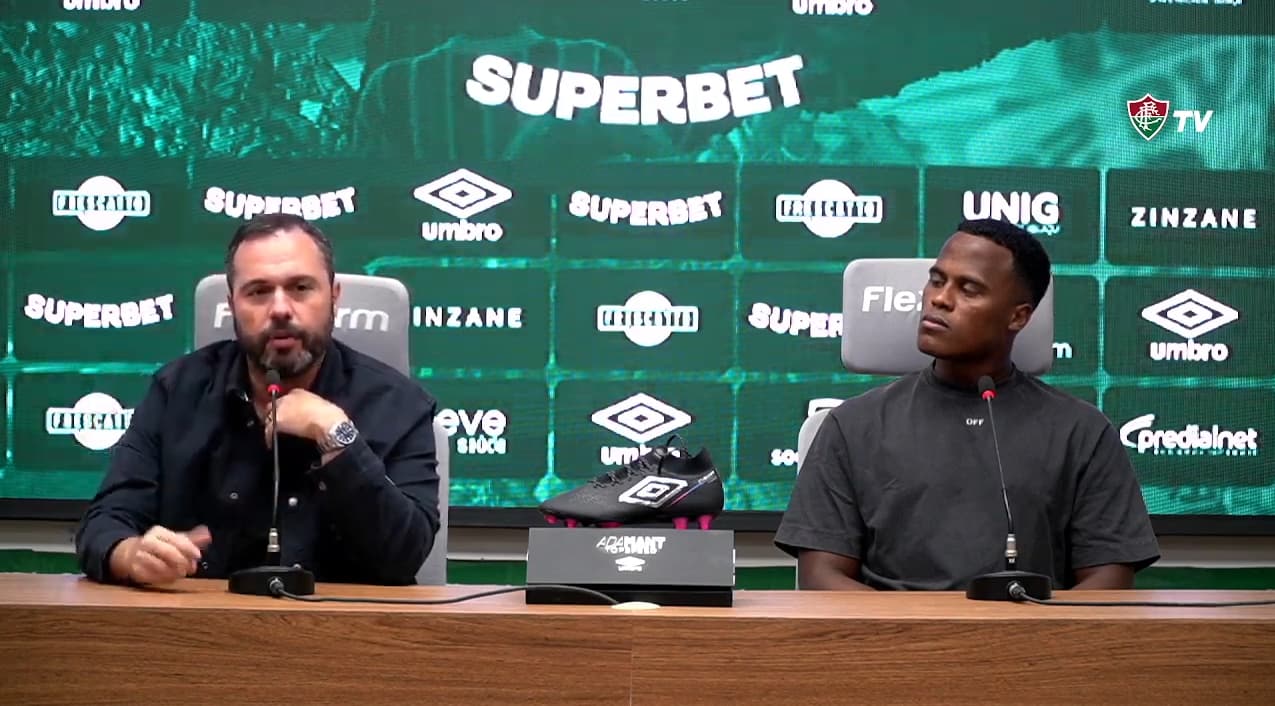ao vivo coletiva de despedida de Jhon Arias